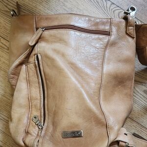Tignanello Tan Leather Backpack